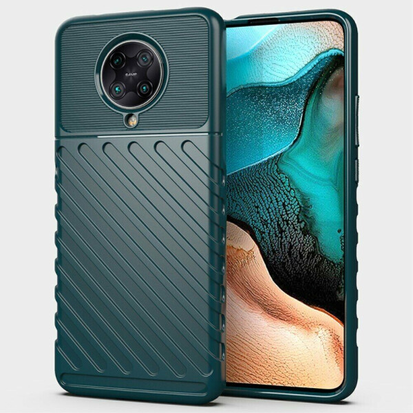 

Защитный чехол Deexe Thunder Series для Xiaomi Poco F2 Pro / Redmi K30 Pro - Green