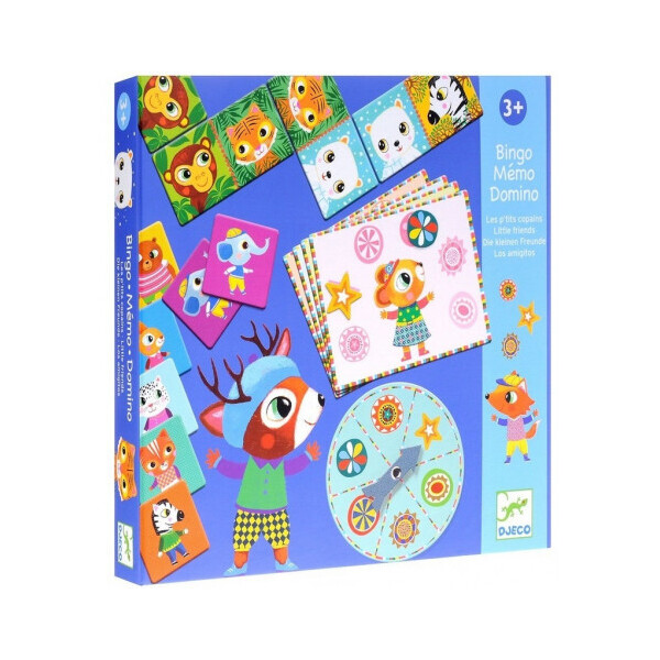 

Игра настольная Djeco Маленькие Друзья 3 в 1 (DJ08131)