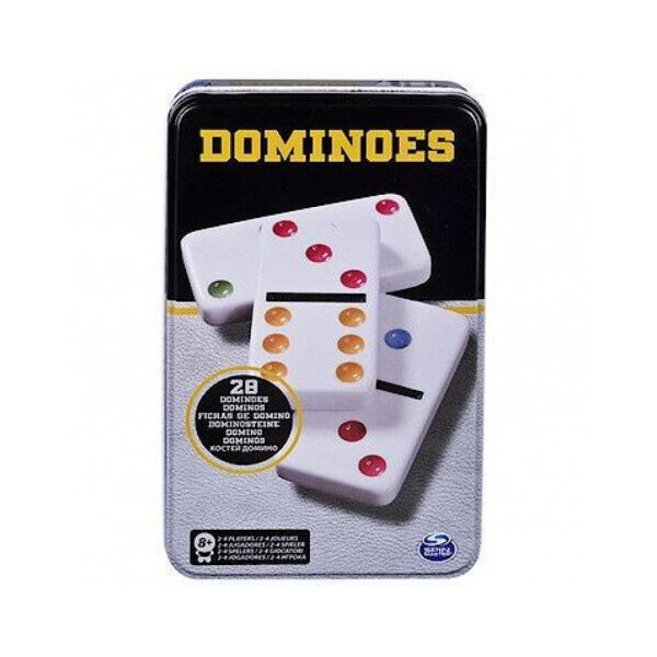 

Игра настольная Spin Master Games Домино цветное в жестяной коробке (SM98405/6033156)