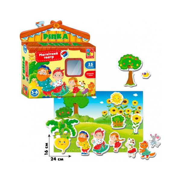 

Игра настольная Vladi Toys Магнитный театр Репка укр (VT3206-24)