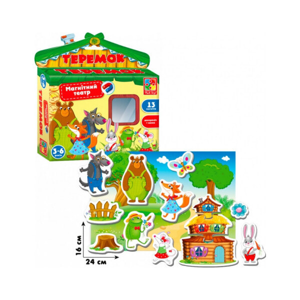 

Игра настольная Vladi Toys Магнитный театр Теремок укр (VT3206-25)