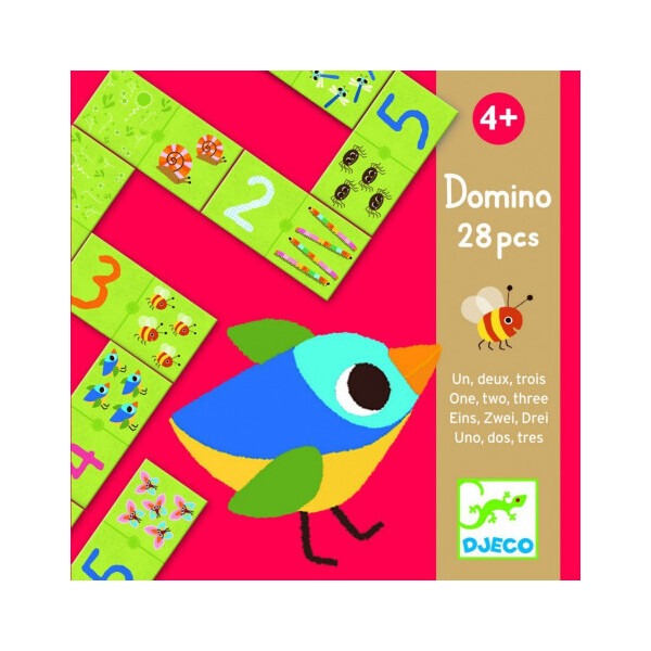 

Игра настольная детская Djeco Домино Один Два Три DJ08168