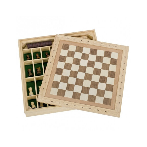 

Настольная игра Goki Набор Шахматы Шашки Мельница (56953G)