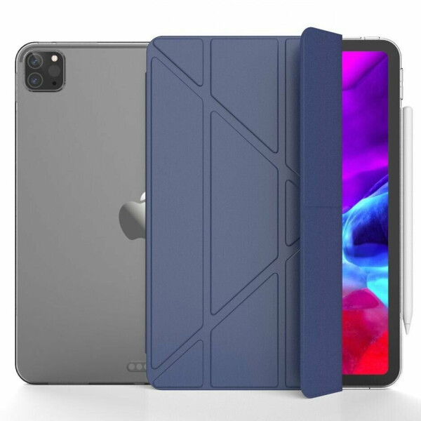 

Чехол Deexe SmartCover для Apple iPad Pro 12.9 (2020) - Dark Blue