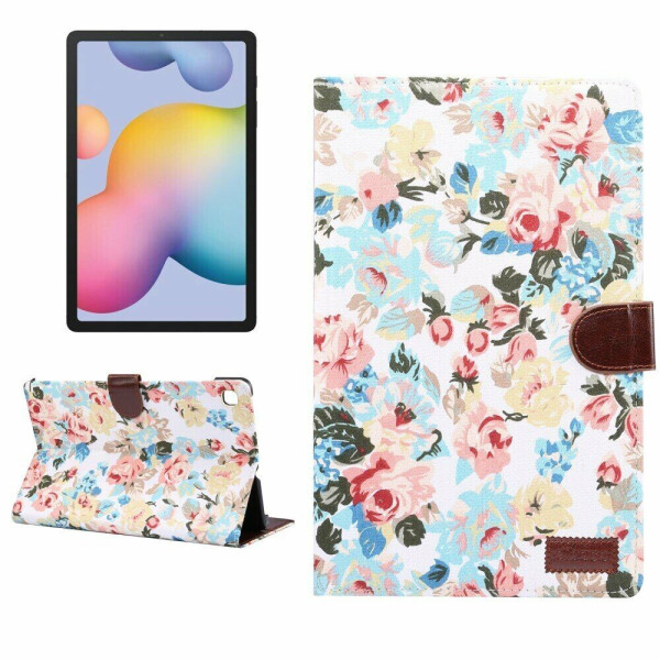 

Чехол-книжка Deexe Peony Pattern для Samsung Galaxy Tab S6 lite 10.4 (P610/615) - White