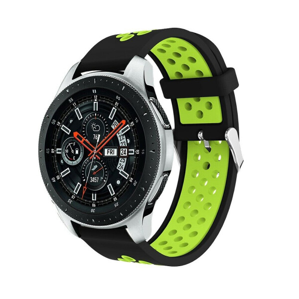 

Ремешок Deexe Dual Color для Samsung Galaxy Watch 46mm/Gear S3 - Black/Green