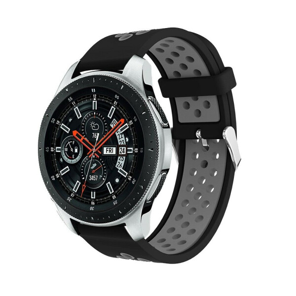 

Ремешок Deexe Dual Color для Samsung Galaxy Watch 46mm/Gear S3 - Black/Grey