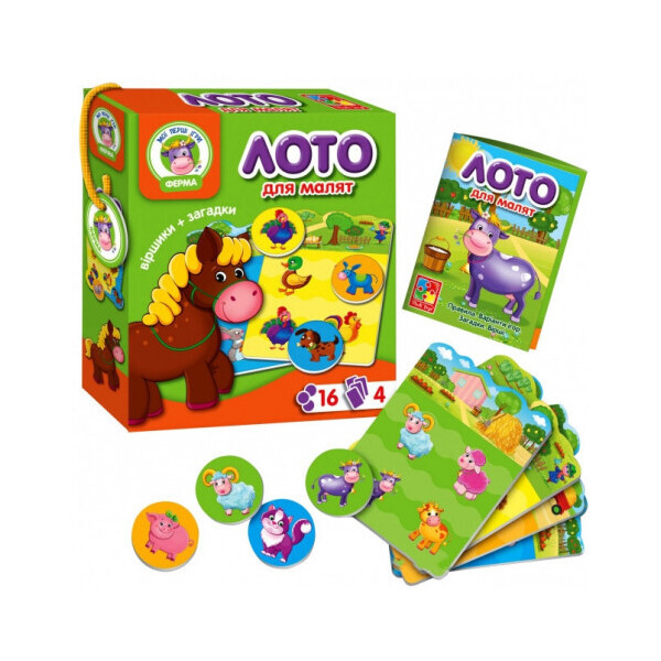 

Настольная игра Vladi Toys Лото Ферма укр (VT2100-03)