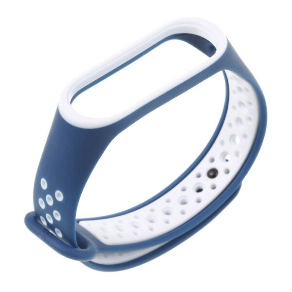 

Ремешок Deexe Dual Color для Xiaomi Mi Band 3 - Blue/White