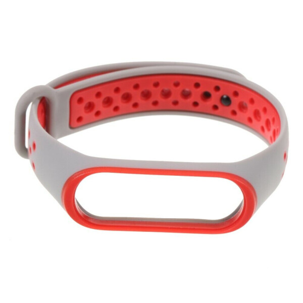 

Ремешок Deexe Dual Color для Xiaomi Mi Band 3 - Grey/Red
