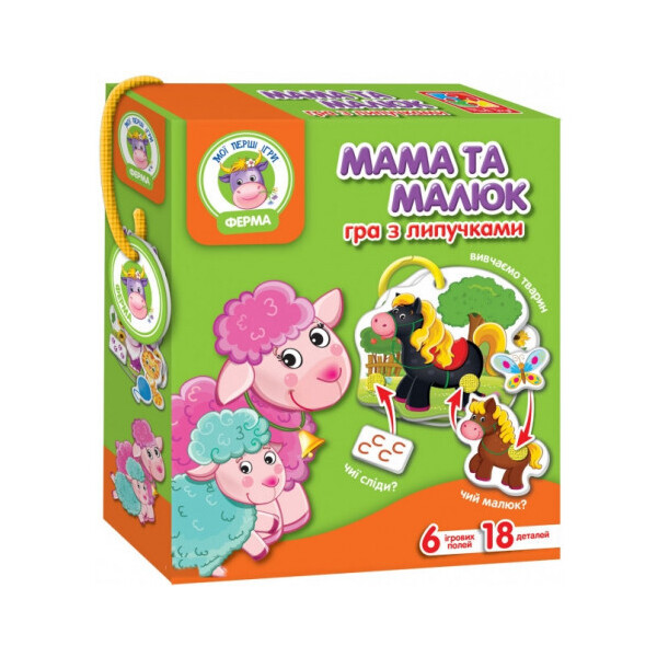 

Настольная игра с липучками Vladi Toys Ферма Мама и Малыш укр (VT1310-04)