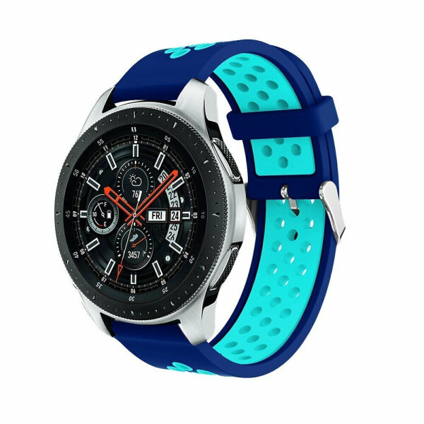 

Ремешок Deexe Dual Color для Samsung Galaxy Watch 46mm/Gear S3 - Dark Blue/Light Blue