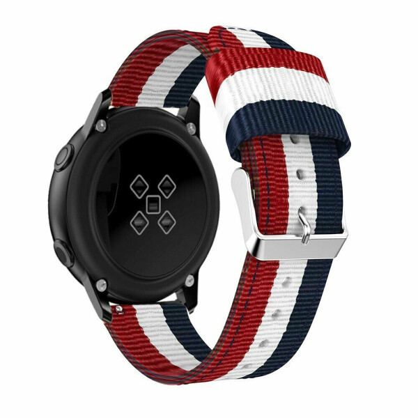 

Ремешок UniCase Nylon для Samsung Watch Active / Active 2 40mm / Active 2 44mm - Red / White / Blue