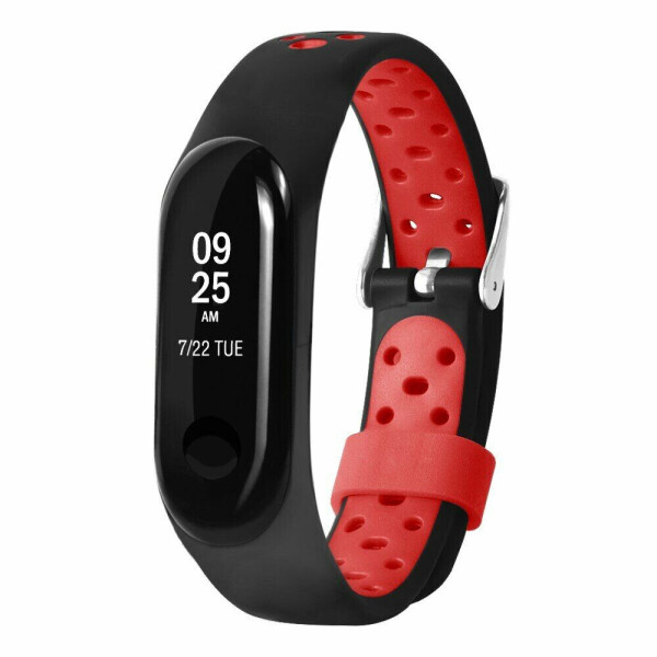 

Ремешок Deexe Dual Color для Xiaomi Mi Band 4 - Black / Red