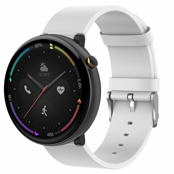 

Ремешок Deexe Leather Strap для Xiaomi Amazfit Verge 2 - White