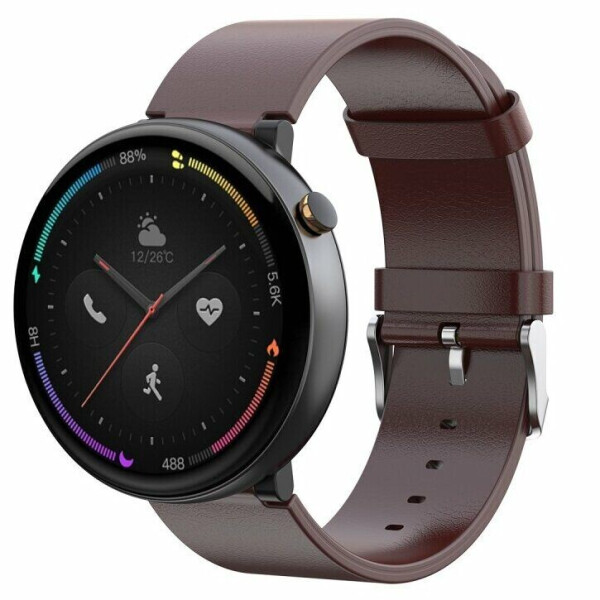 

Ремешок Deexe Leather Strap для Xiaomi Amazfit Verge 2 - Brown