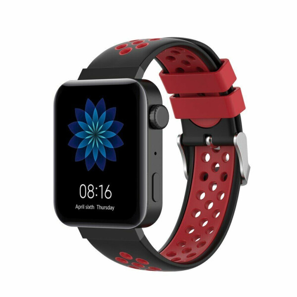

Ремешок Deexe Dual Color для Xiaomi Mi Watch - Black/Red