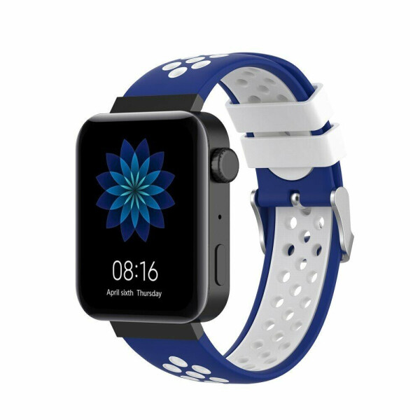 

Ремешок Deexe Dual Color для Xiaomi Mi Watch - Blue/White