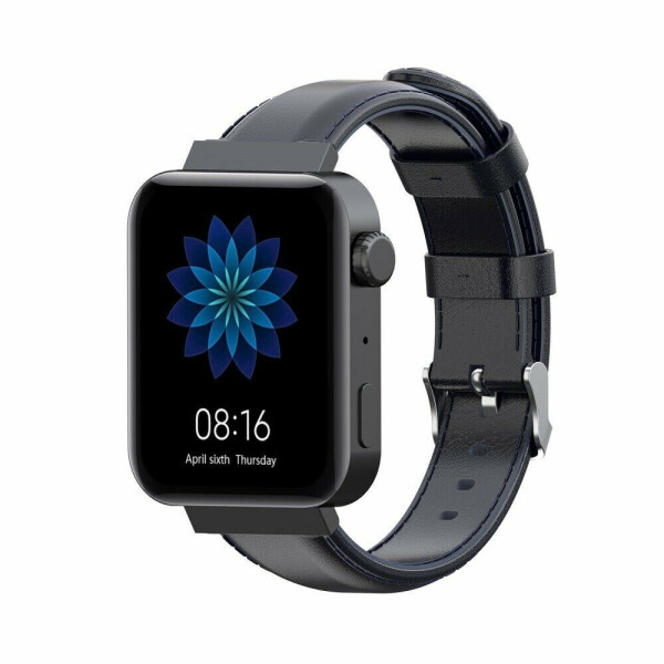 

Ремешок Deexe Leather Strap для Xiaomi Mi Watch - Navy Blue