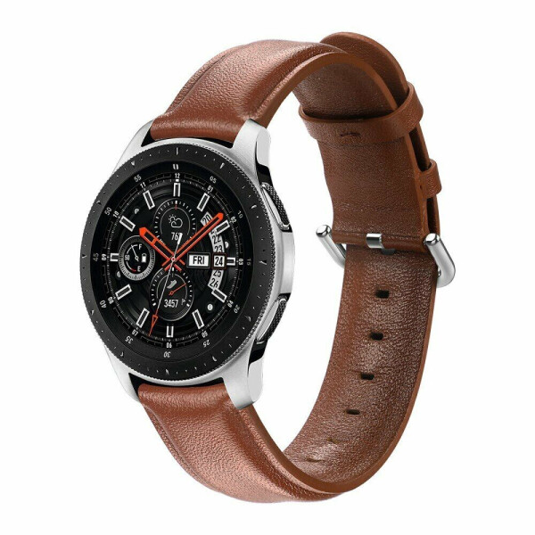 

Ремешок Deexe Leather Strap для Huawei Watch GT 2e - Brown