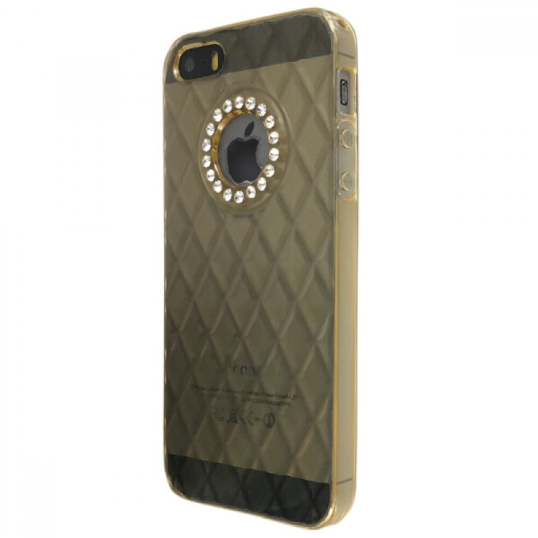 

Чехол-накладка DK-Case силикон диван c камнями для Apple iPhone 5/5S (gold)