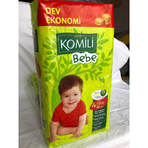 

Подгузники Komili Bebe - ADVANTAGE MAXI - с Оливковым Маслом (7-18 кг) 60 шт (Турция)