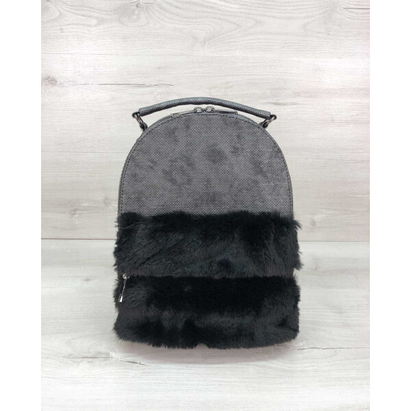 

Рюкзак WeLassie молодежный Рина серого цвета с мехом (45321)