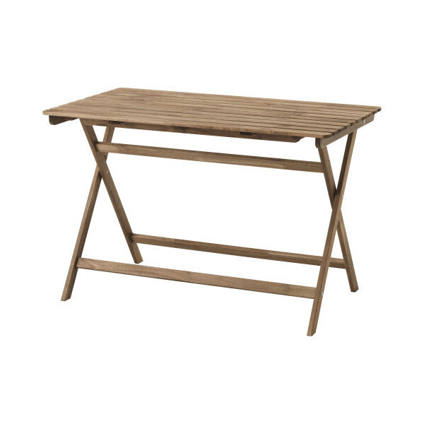 

Садовый стол IKEA ASKHOLMEN 112x62 см складной серо-коричневая морилка 103.378.17