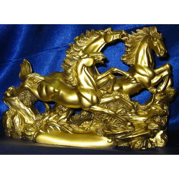 

Статуэтка Kanishka Кони 3шт Каменная Крошка Желтые (21Х14Х6,5 см) 22271