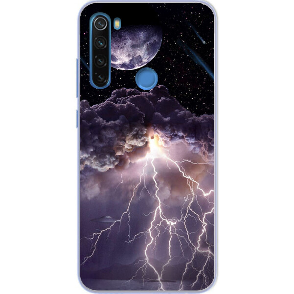

Чехол силиконовый бампер Amstel для Xiaomi Redmi Note 8T с картинкой Молния