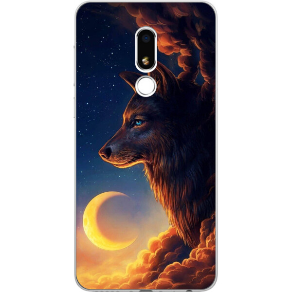 

Чехол силиконовый Amstel для Meizu M8 Lite с картинкой Луна и волк