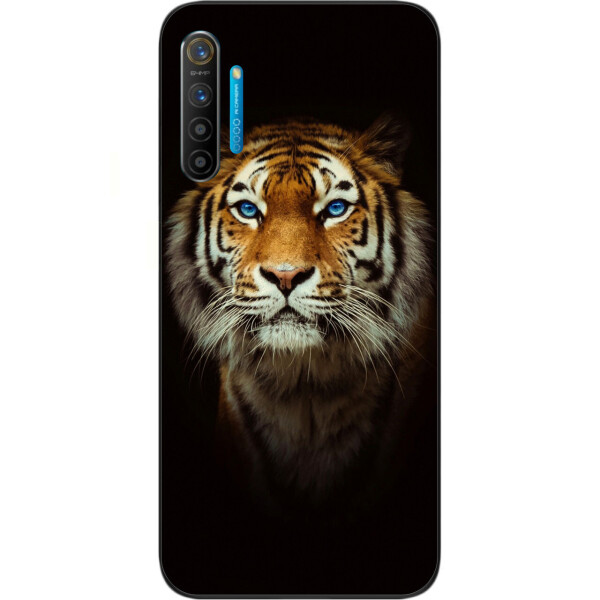 

Силиконовый чехол Amstel с картинкой для Realme X2 Тигр на черном фоне