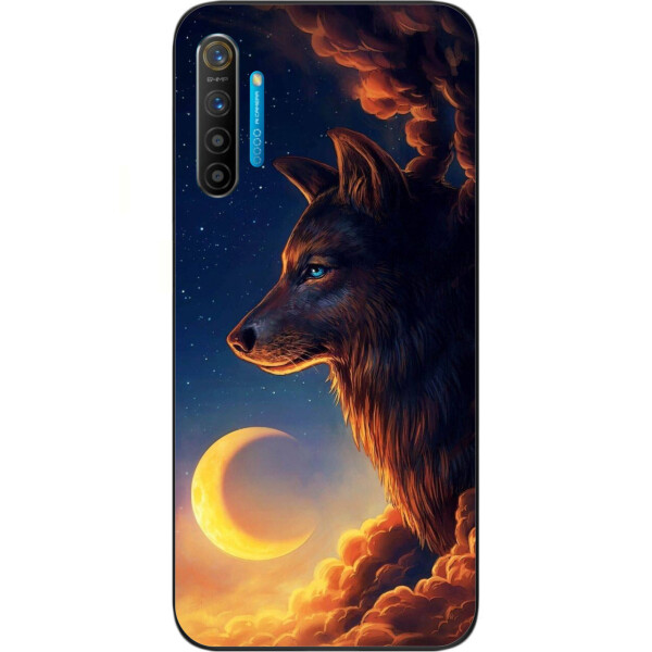 

Чехол силиконовый Amstel для Realme X2 с картинкой Луна и волк