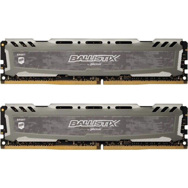 

Crucial DIMM 16Gb KIT(2x8Gb) DDR4 PC3000 Ballistix Sport LT Gray BLS2K8G4D30AESBK