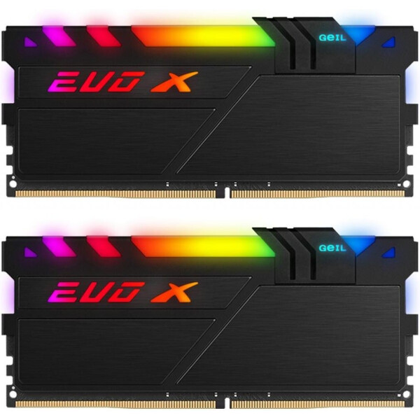 

DDR4 16GB (2x8GB) 3200 MHz Evo X Hybrid Independent Light GEIL (GEXSB416GB3200C16ADC)