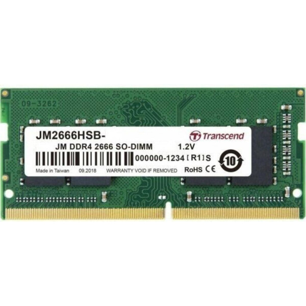 

Оперативная память Transcend JetRam SO-DIMM DDR4-2666 16GB PC4-21300 (JM2666HSB-16G)