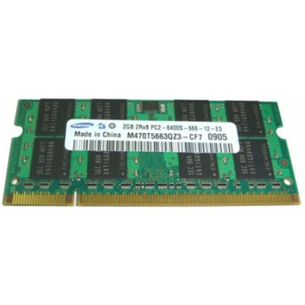 

SO-DIMM 2GB/800 DDR2 Samsung (M470T5663FB3-CF7) "Refurbished"