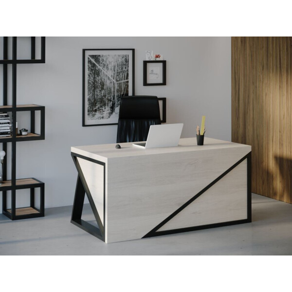 

Компьютерный стол Skandi Wood SW108 Канзас 160 х 80 х 75 см МДФ+Шпон Дуб Белый (SW10816875WhOMDF)