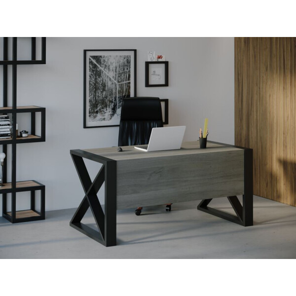 

Компьютерный стол Skandi Wood SW109 Миннесота 160 х 80 х 75 см МДФ+Шпон Дуб Темно-Cерый (SW10916875DaOMDF)