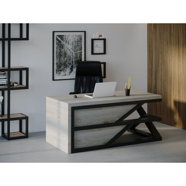 

Компьютерный стол Skandi Wood SW113 Небраска 160 х 80 х 75 см МДФ+Шпон Дуб Серый (SW11316875GrOMDF)