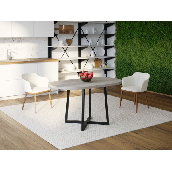 

Обеденный стол Skandi Wood SW049 Невада Круглый ⌀ 150 см МДФ+Шпон Дуб Серый (SW04915175GrOMDF)