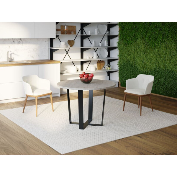 

Обеденный стол Skandi Wood SW080 Огайо Круглый ⌀ 130 см МДФ+Шпон Дуб Серый (SW08013175GrOMDF)