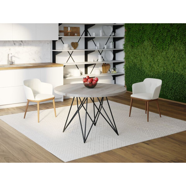 

Обеденный стол Skandi Wood SW089 Теннесси Круглый ⌀ 90 см МДФ+Шпон Дуб Серый (SW08990975GrOMDF)