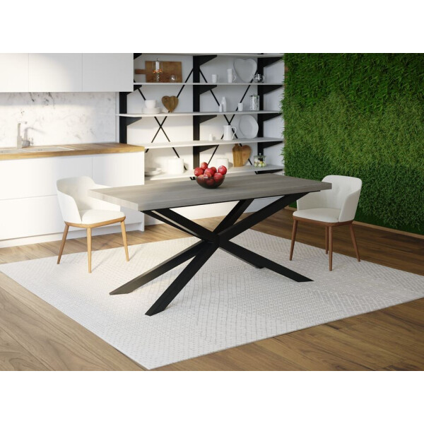 

Обеденный стол Skandi Wood SW037 Айова 180 х 80 х 75 см МДФ+Шпон Дуб Темно-Cерый (SW03718875DaOMDF)