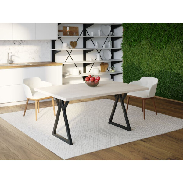 

Обеденный стол Skandi Wood SW097 Бисмарк 200 х 80 х 75 см МДФ+Шпон Дуб Белый (SW09720875WhOMDF)