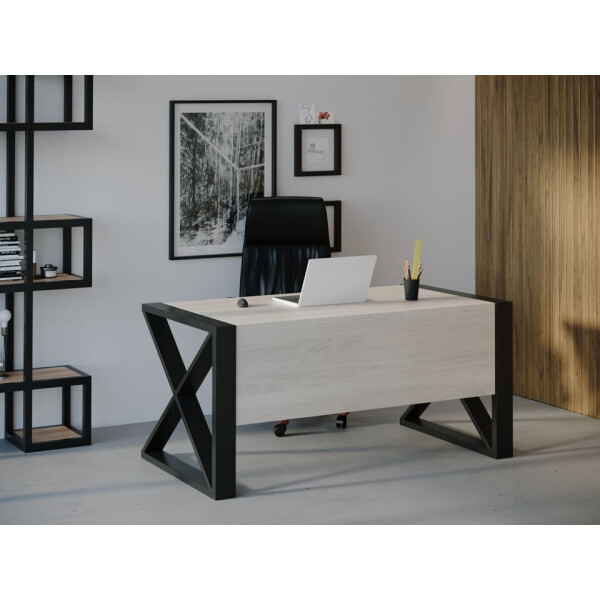 

Компьютерный стол HYGGE HG124 Кьоге 135 х 80 х 75 см ДСП Дуб Белый (HG12413875whOPar)