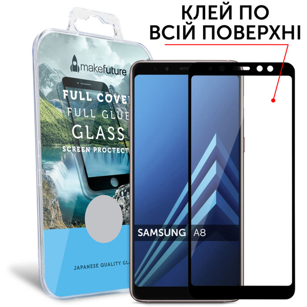

MakeFuture Full Cover Full Glue Black для Samsung A8 2018