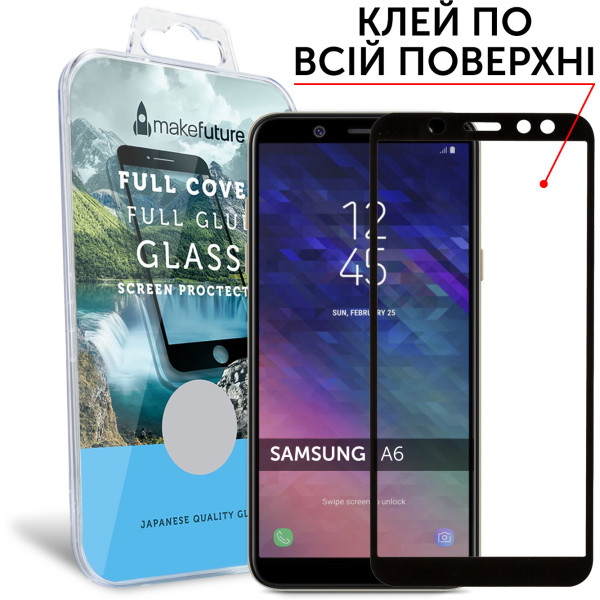 

MakeFuture Full Cover Full Glue Black для Samsung A6 2018