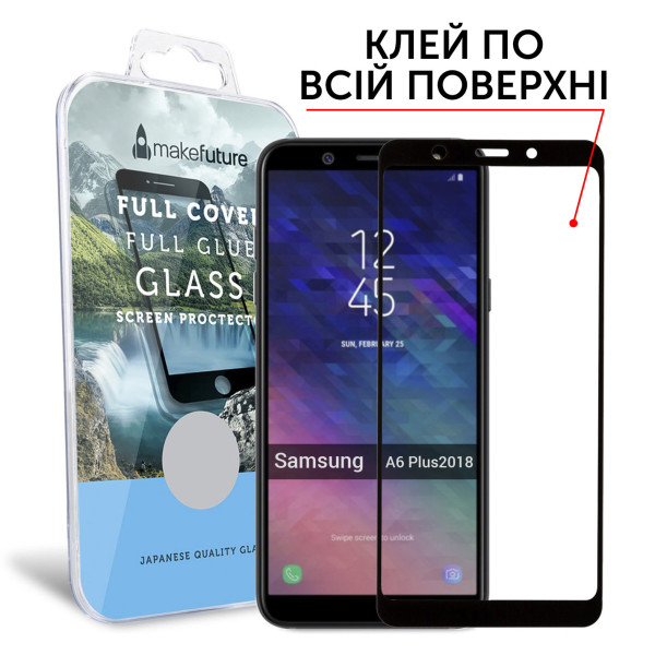 

MakeFuture Full Cover Full Glue Black для Samsung A6 Plus 2018
