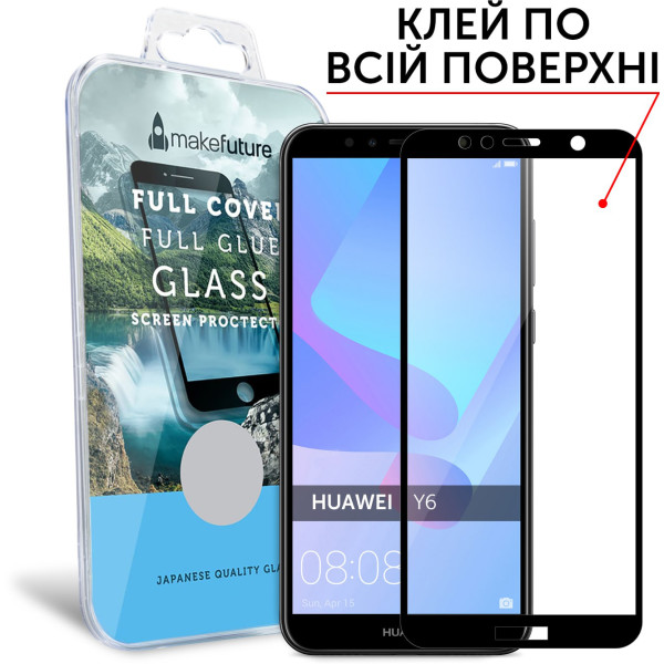 

MakeFuture Full Cover Full Glue Black для Huawei Y6 2018